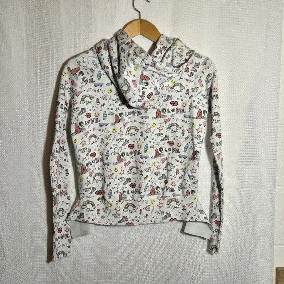 NWT Frank and Eileen Hoodie Doodle Raw Edge Sweatshirt California Dreamin XS - Picture 2 of 16